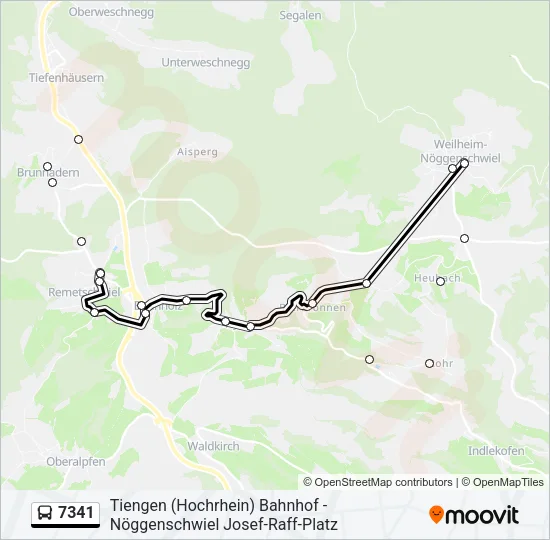 7341 Bus Line Map