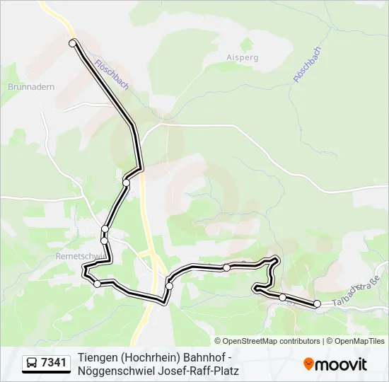 7341 Bus Line Map