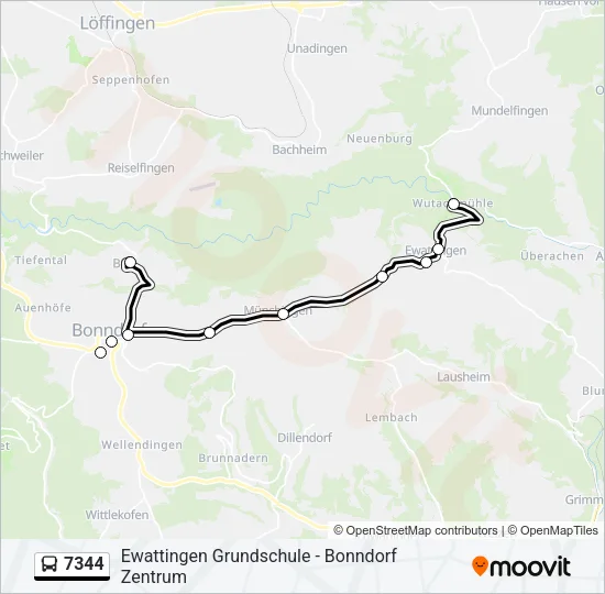 7344 Bus Line Map