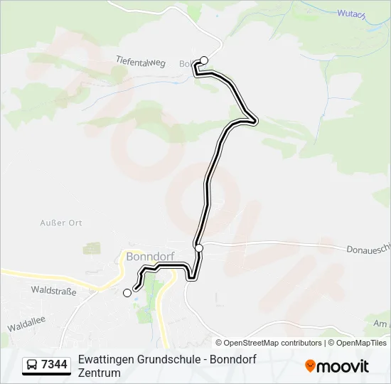7344 Bus Line Map