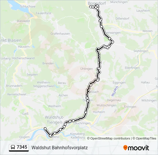 7345 Bus Line Map