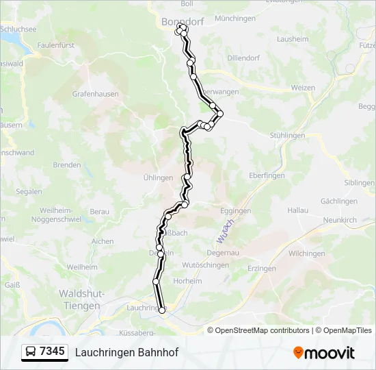 7345 Bus Line Map