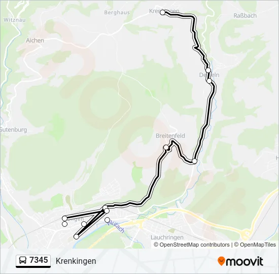 7345 Bus Line Map