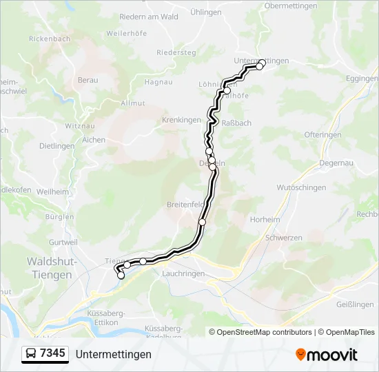 7345 Bus Line Map