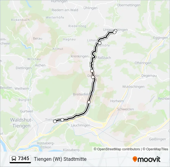 7345 Bus Line Map