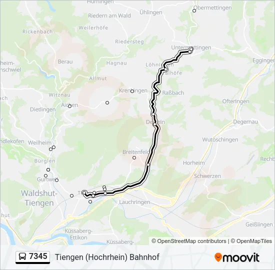 7345 Bus Line Map