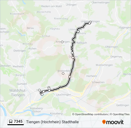 7345 Bus Line Map