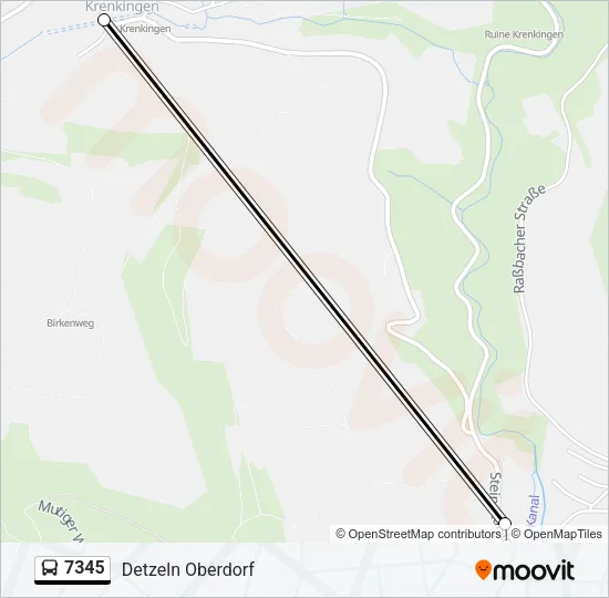 7345 Bus Line Map