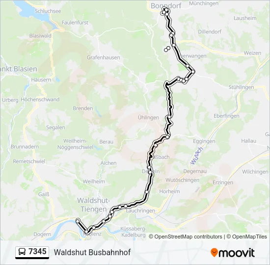 7345 Bus Line Map