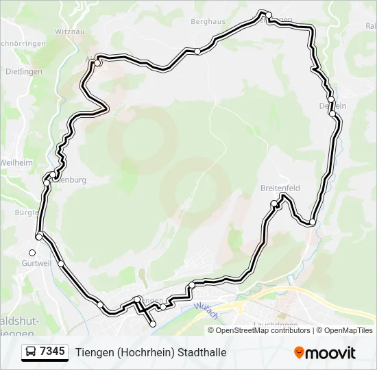 7345 Bus Line Map
