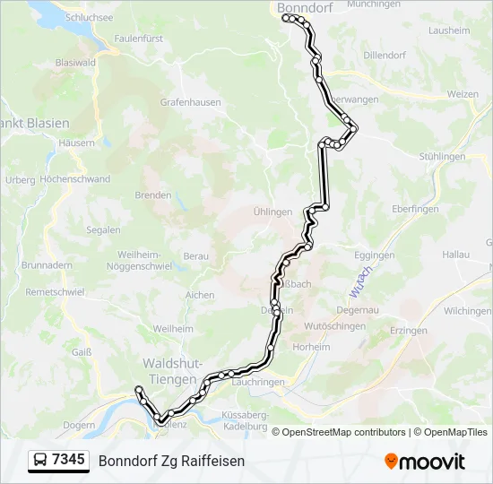 7345 Bus Line Map