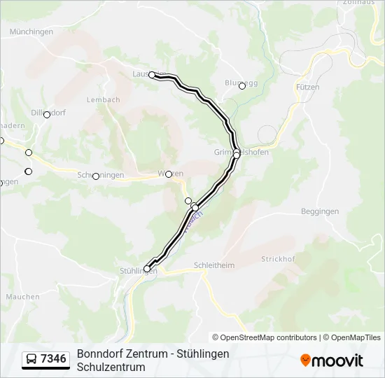 7346 Bus Line Map