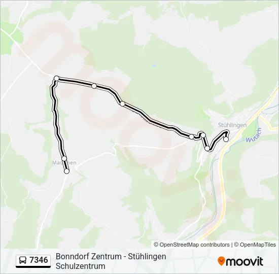 7346 Bus Line Map
