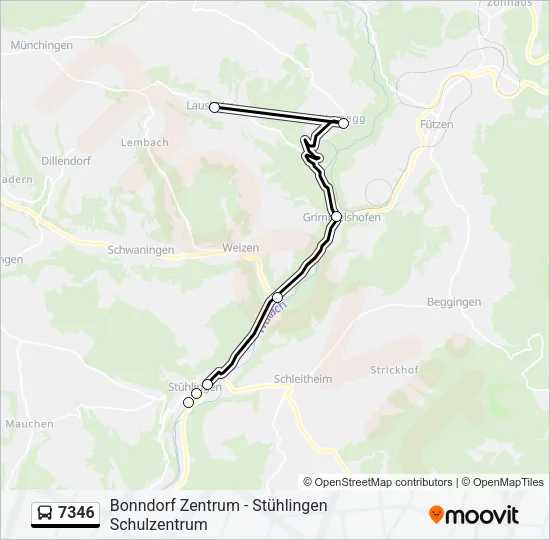 7346 Bus Line Map
