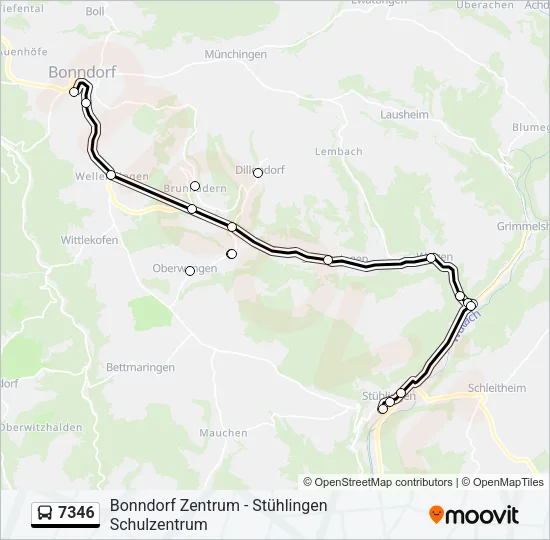 7346 Bus Line Map