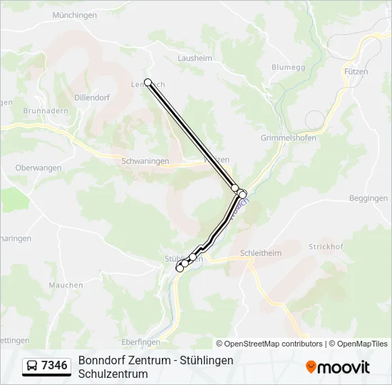 7346 Bus Line Map