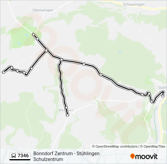 7346 Bus Line Map