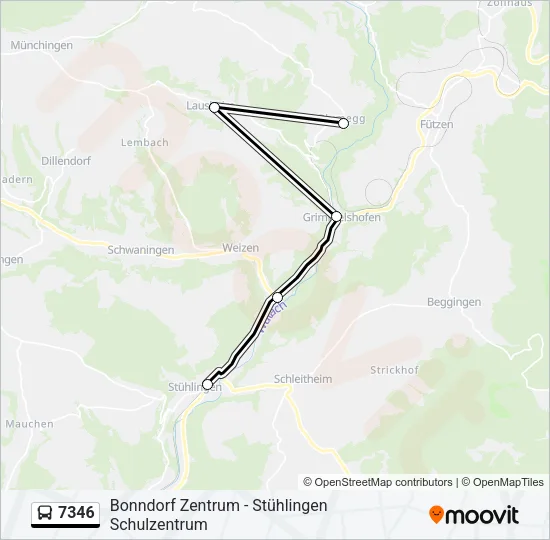 7346 Bus Line Map