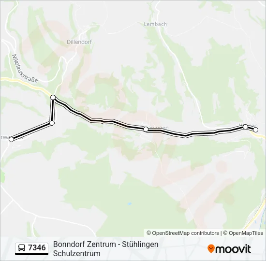 7346 Bus Line Map