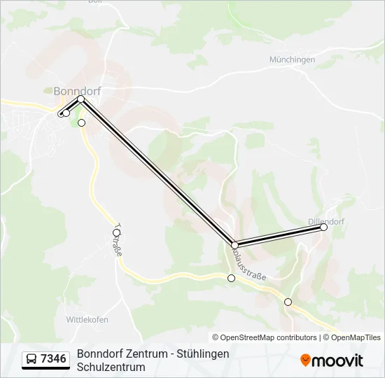 7346 Bus Line Map