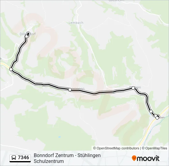 7346 Bus Line Map