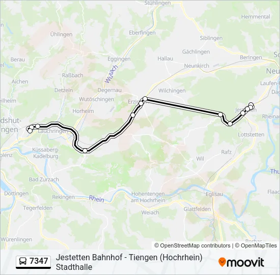 7347 Bus Line Map