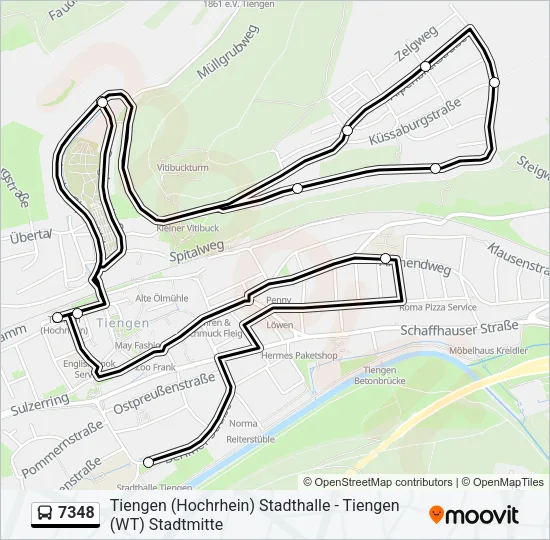 7348 Bus Line Map
