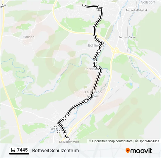 7445 Bus Line Map