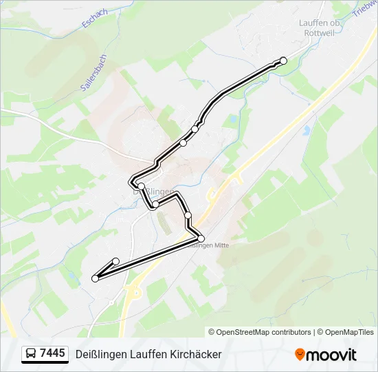 7445 Bus Line Map