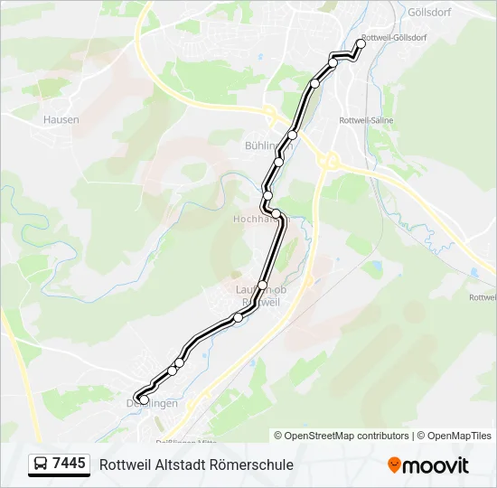 7445 Bus Line Map