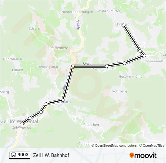 9003 Bus Line Map