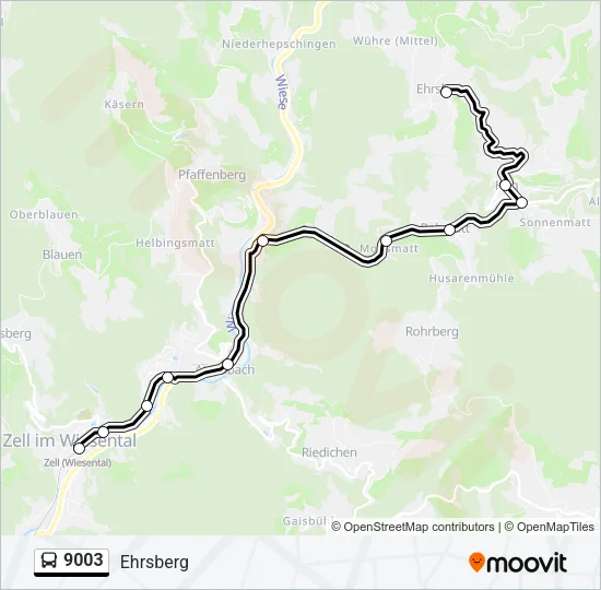 9003 Bus Line Map
