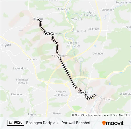 9020 Bus Line Map