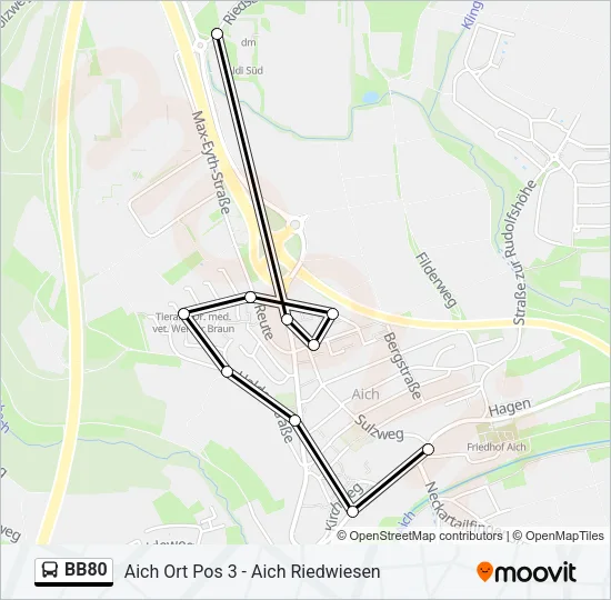BB80 Bus Line Map