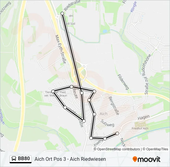 BB80 Bus Line Map
