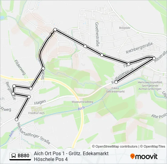 BB80 Bus Line Map