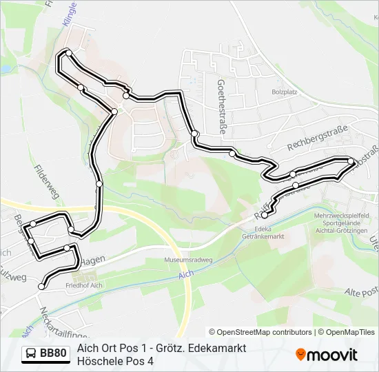 BB80 Bus Line Map