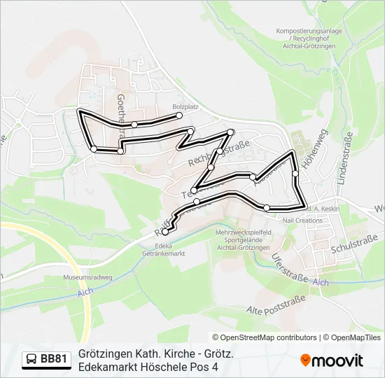 BB81 Bus Line Map