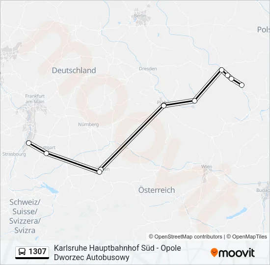 1307 Bus Line Map