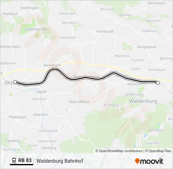 RB 83 Train Line Map