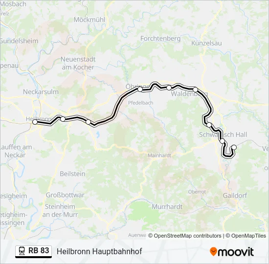 RB 83 Train Line Map