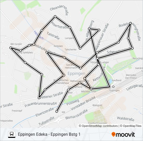 Автобус NORDSTADT-LINIE: карта маршрута