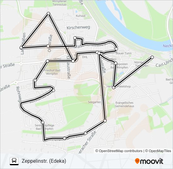 Автобус BÜRGERBUS 1: карта маршрута
