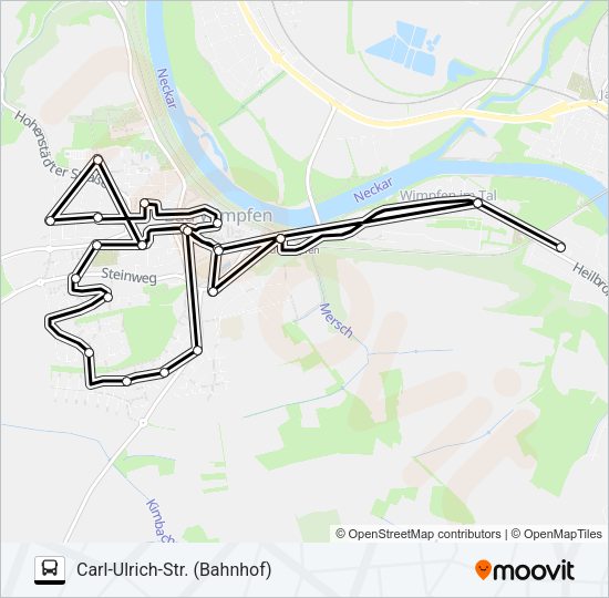 Автобус BÜRGERBUS 1: карта маршрута