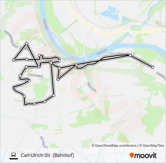 BÜRGERBUS 1 Bus Line Map