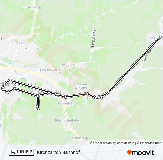 Автобус LINIE 2: карта маршрута