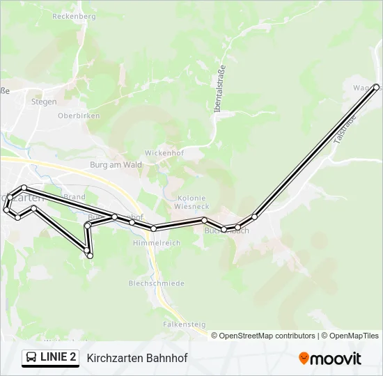 LINIE 2 Bus Line Map
