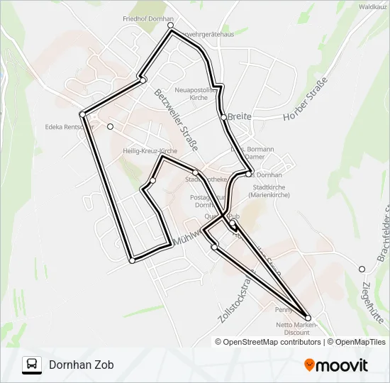 BÜRGERBUS 1 Bus Line Map