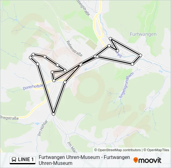 LINIE 1 Bus Line Map