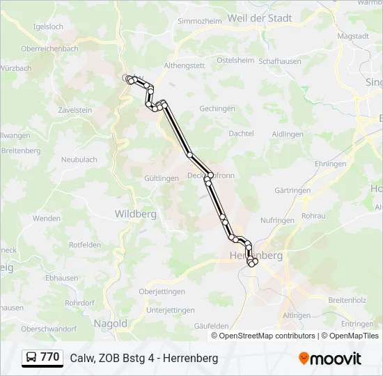 770 Bus Line Map